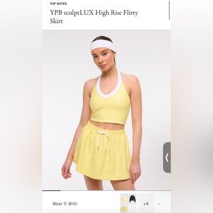 NWT Abercrombie & Fitch Yellow and White Athletic Set